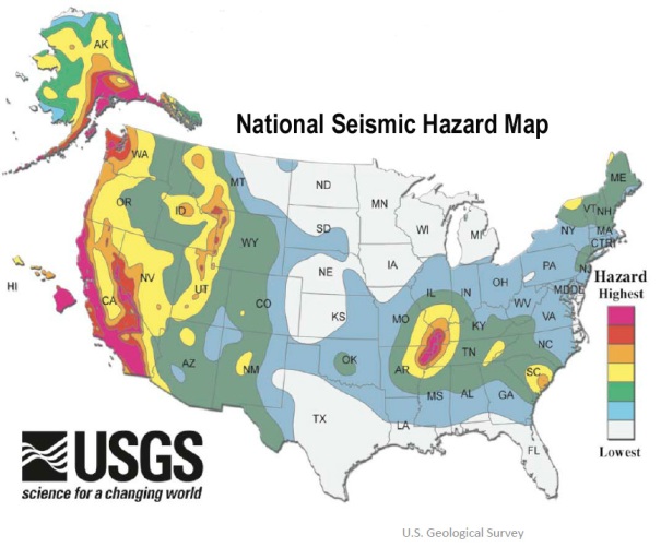 Seismic shake-up: string of earthquakes rumble across U.S. Usgs-seismichazardmapusa3